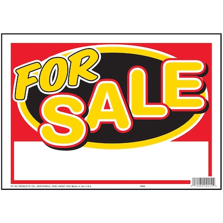 For Sale Sign 8.5 X 12.5, 10PK, A00224